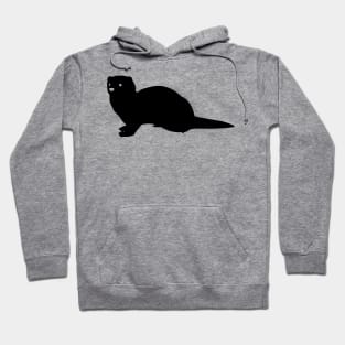 Ferret Black Silhouette Animal Pet Cool Style Hoodie